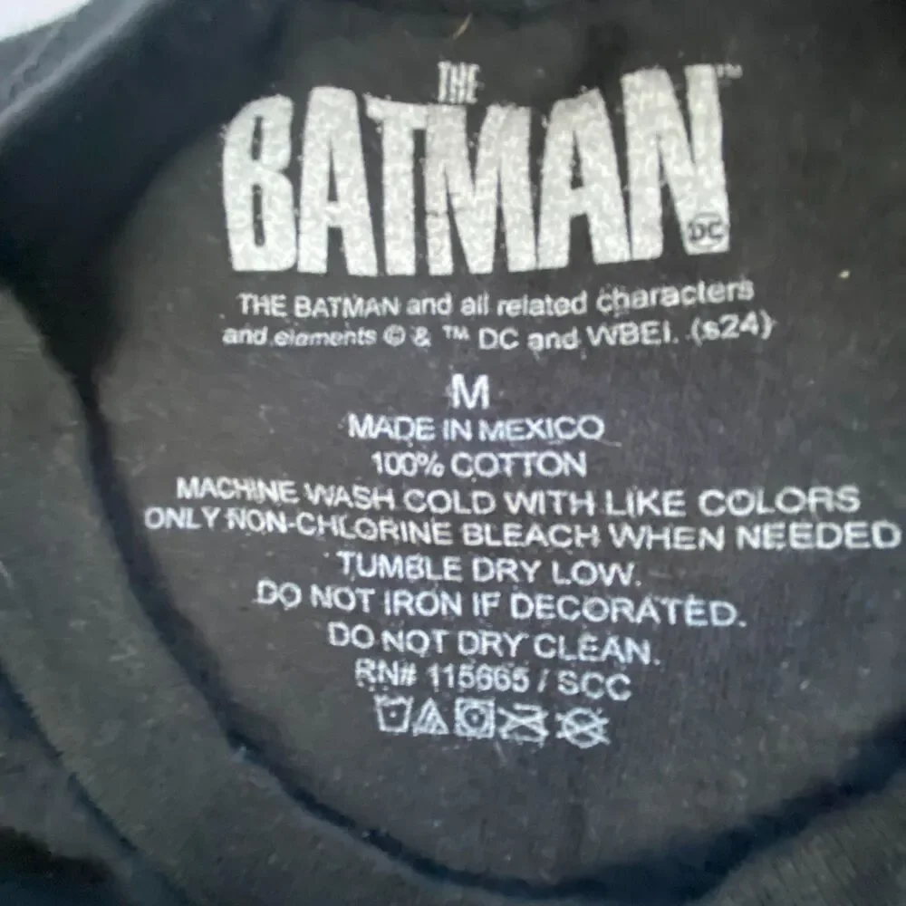 The Batman Mens Graphic T Shirt Black Size Medium Short Sleeve Movie Batmobile